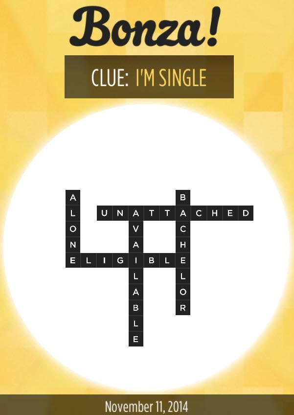 Bonza Daily Word Puzzle Answers November 11 2014