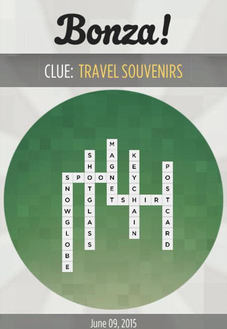 Bonza National Geographic Clue Travel Souvenirs Answers June 9 2015