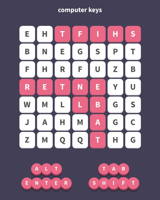 July 12 2017 - WordWhizzle Search Daily Puzzle Answers