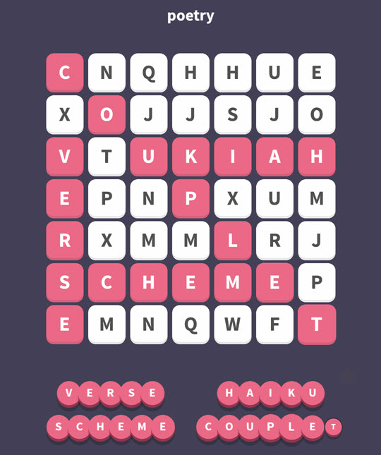 November 10 2017 - WordWhizzle Search Daily Puzzle Answers