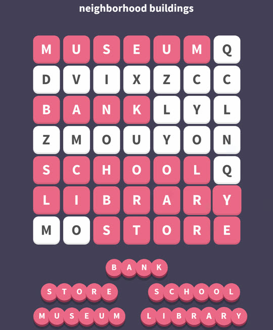 November 12 2017 - WordWhizzle Search Daily Puzzle Answers