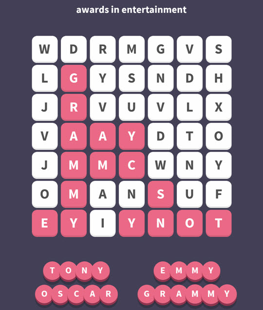 November 16 2017 - WordWhizzle Search Daily Puzzle Answers