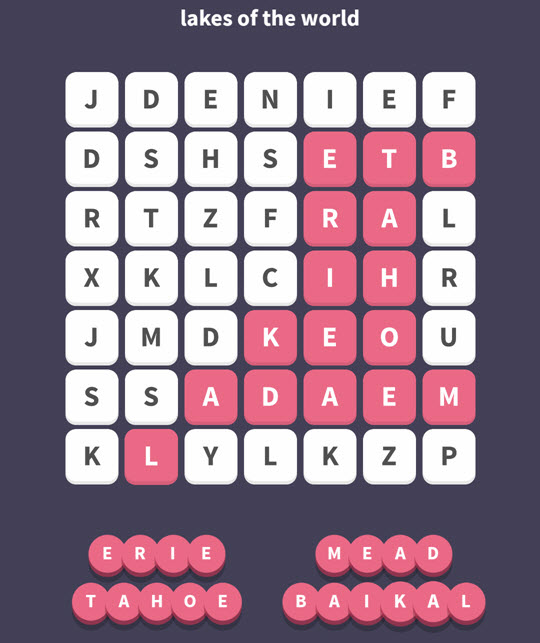 November 28 2017 - WordWhizzle Search Daily Puzzle Answers