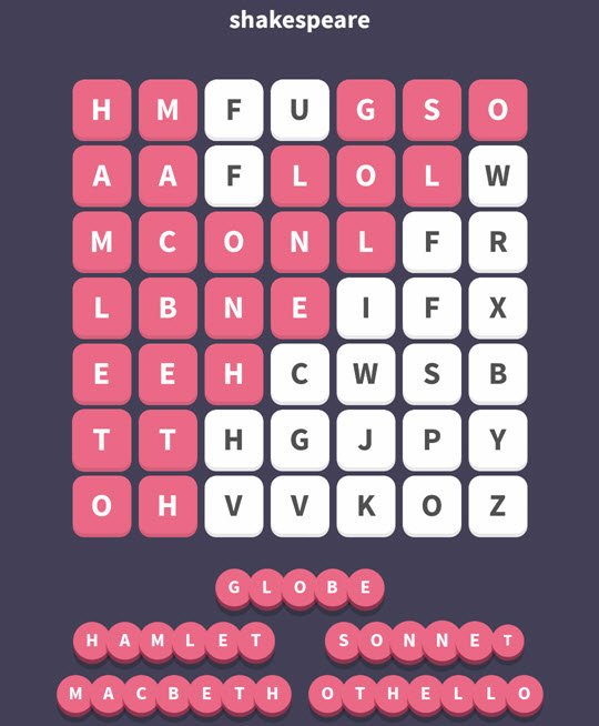 November 8 2017 - WordWhizzle Search Daily Puzzle Answers