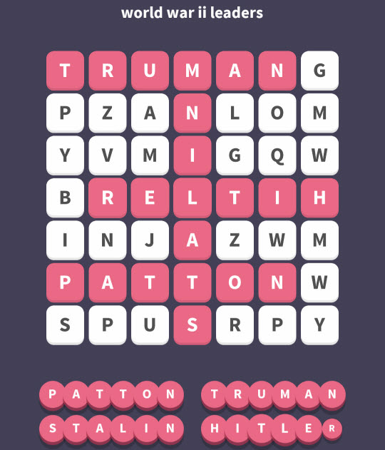 December 23 2017 - WordWhizzle Search Daily Puzzle Answers